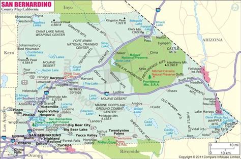 Map of San Bernardino County